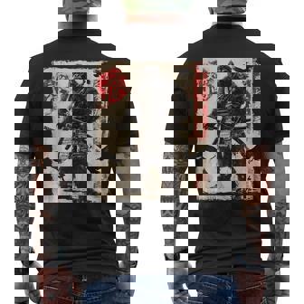 Bigfoot Sasquatch Samurai Graphic Japanese Warrior Anime Men's T-shirt Back Print | Mazezy