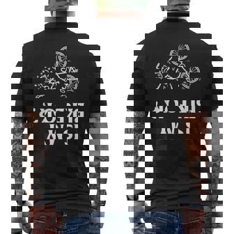 Is My Bike Ok Cycling Humor Stickman Bike Lover Meme Men's Back Print T-Shirt | Mazezy