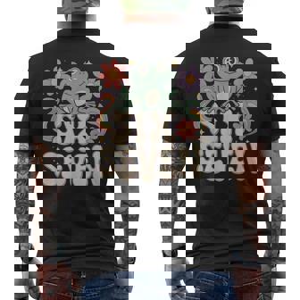 Biology Frog 67 Science Teacher Slang 6 7 Brain Rot Gen Men's Back Print T-Shirt | Mazezy