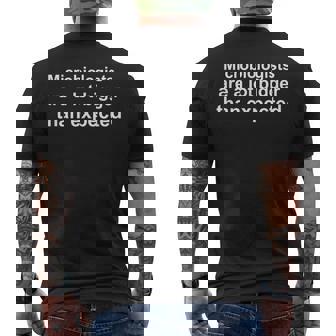 Biology Pun Dad Jokes Microbiologists Are a Lot Bigger Men's Back Print T-Shirt | Mazezy