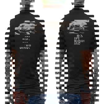 Bipes Biporus Mexican Mole Lizard Scientific Illustration Men's Back Print T-Shirt | Mazezy