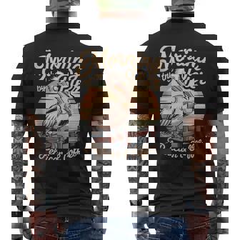 Bird Watching Animal Lover Coffee Cute Pelican Tank Top Men's Back Print T-Shirt | Mazezy