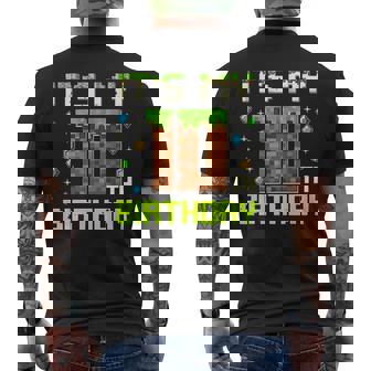 Birthday Boy It's My 10Th Birthday Gamer Pixel Number Men's T-shirt Back Print | Mazezy