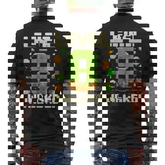 Birthday Boy Level 8 Unlocked 8Th Birthday Game Pixel Men's T-shirt Back Print - Seseable