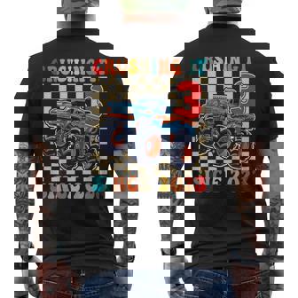 Birthday Monster Truck 3 Year Old Boys 3Rd Party Born 2023 Men's T-shirt Back Print | Mazezy