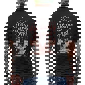 Birthday Squad Girly Elegant Party For Birthday Beige Men's T-shirt Back Print | Seseable FR