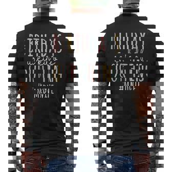 Birthdays Are Kind Of Our Thing Midwife Midwifery Men's T-shirt Back Print - Monsterry