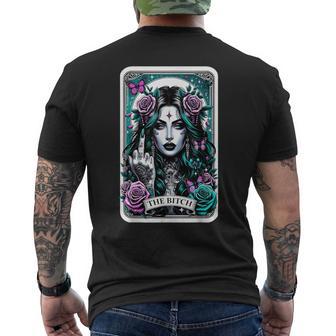 The Bitch Tarot Card Men's T-shirt Back Print - Thegiftio UK