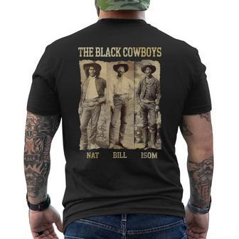 The Black Cowboys Western Rodeo Melanin Black History Texas Men's T-shirt Back Print - Thegiftio UK