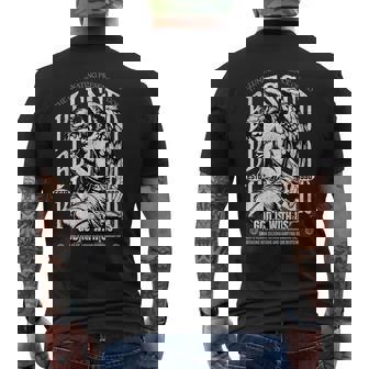 Blessed Angel Art God Is With Us Prayer Faith Message Men's Back Print T-Shirt | Mazezy