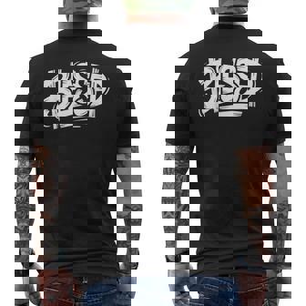 Blessed Graffiti Faith Message Urban Typography Art Men's Back Print T-Shirt | Mazezy