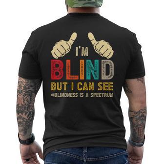 Blind Blindness Awareness Low Vision Men's T-shirt Back Print - Thegiftio UK