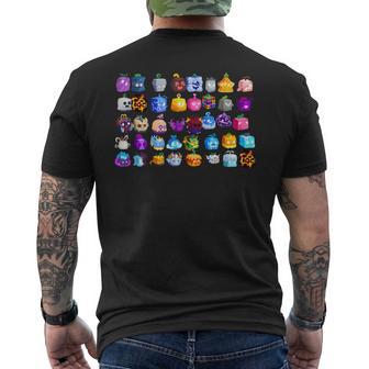 Blox Fruits Tous Les Fruits De La Liste T-shirt imprimé au dos - Cadeauxyz
