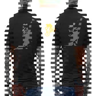 BMX Bike Comic Dinosaur Bicycles Cycling Biking Race BMX Tank Top Men's Back Print T-Shirt | Mazezy