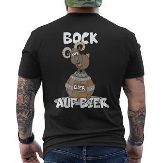 Bock Auf Bier Biertrinker Alkohol Bieraufen T-Shirt mit Rückendruck - Geschenkecke