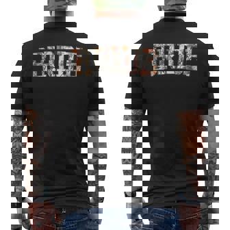 Boho Floral Varsity Chamomile Flowers Bride Tank Top Men's Back Print T-Shirt | Mazezy