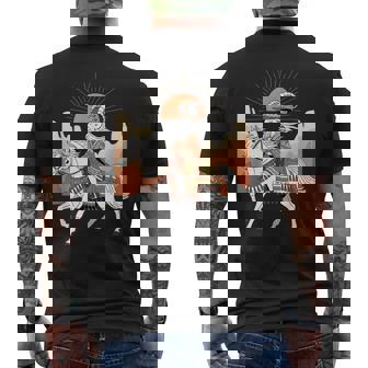 Boho Goat Rider Horse Desert Cowboy Tribal Art Men's Back Print T-Shirt | Mazezy