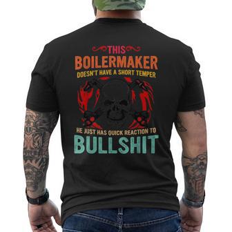 This Boilermaker Doesn't Have A Short Temper Men's Back Print T-Shirt | Mazezy