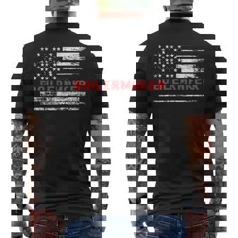 Boilermaker USA Flag Profession Retro Job Title Men's Back Print T-Shirt | Mazezy