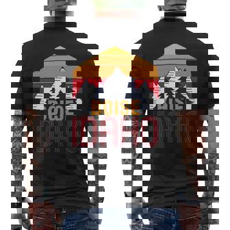 Boise Idaho Mountains Men's Back Print T-Shirt | Mazezy