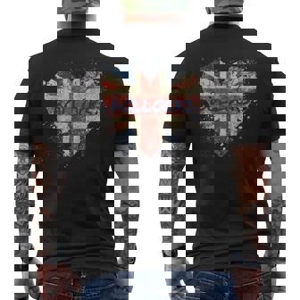 Bollocks ヴィンテージ 英国ユニオンジャック ハートペイント 飛び散り メンズTシャツ バックプリント - Kawaiitshirt