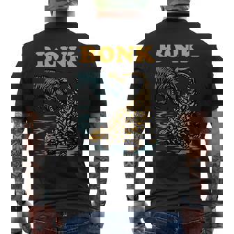 Bonk Dinosaur Prehistoric Humor Men's T-shirt Back Print - Monsterry