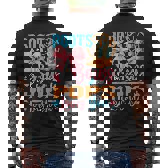 Boots Or Bows Pops Loves You Gender Reveal Family Men's Back Print T-Shirt | Mazezy