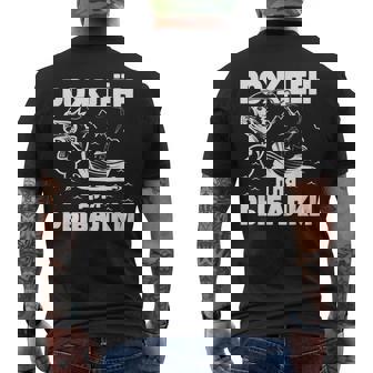 Born To Fish Fishing Rod In Russian Russia Men's Back Print T-Shirt | Mazezy