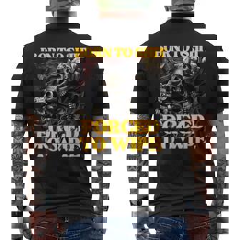 Born Tohit Forced To Wipe Mème Dequelette Amusant T-shirt imprimé au dos - Cadeauxyz