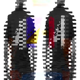 Bosnia And Herzegovina Egypt Half Flag Bosnian Egyptian Men's Back Print T-Shirt | Mazezy