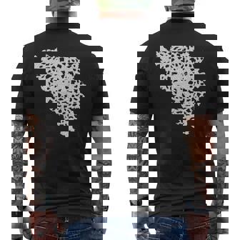 Bosnia Outline Crocheted Heklanje Bosnia Tank Top Men's Back Print T-Shirt | Mazezy