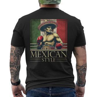 Boxeo México Mexicano Estilointage Bandera De Boxeo México Camiseta Hombre Estampado Espalda - Regaloses