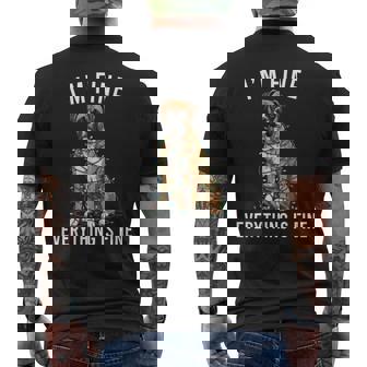 Boxer Dog Christmas I'm Fine Everything Is Fine Men's Back Print T-Shirt | Mazezy