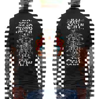 Boxer Dog Skeleton Dia De Los Muertos Boxer Dog Halloween Men's Back Print T-Shirt | Mazezy