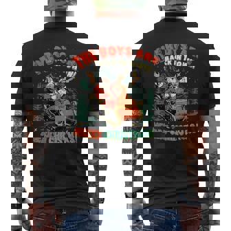 The Boys Are Back In Town Christmas Christian Santa Jesus Men's Back Print T-Shirt | Mazezy