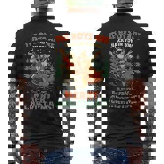 The Boys Are Back In Town Merry Christmas Men's Back Print T-Shirt | Mazezy