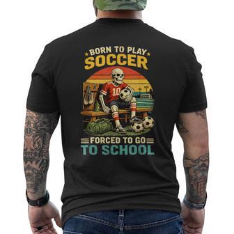 Boys Soccer Player Playing Soccer Men's T-shirt Back Print - Thegiftio UK