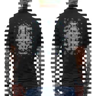 Brain Anatomy Snowflake Neuro Crew Nurse Neurology RN Xmas Men's Back Print T-Shirt | Mazezy