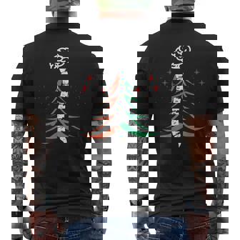 Brain Spine Christmas Tree Neuro Squad Nurse Neurology Xmas Men's Back Print T-Shirt | Mazezy