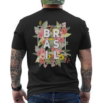 Brasil Flores Tropicales Brasil Brasil Orgullo Recuerdo Camiseta Hombre Estampado Espalda - Regaloses