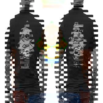 Brazil Soccer Sloth Football Fan Animal Ball Sport Tank Top Men's Back Print T-Shirt | Mazezy