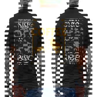 Breakaway Roping Cowboy Coffee And Rodeo Calf Roping Men's Back Print T-Shirt | Mazezy