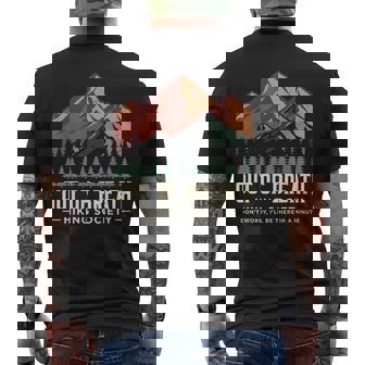 Out Of Breath Hiking Society Camping Hiking Men's T-shirt Back Print - Monsterry