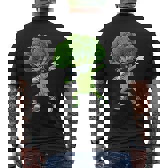 Broccoli Dab Fitness Motif Men's Back Print T-Shirt | Mazezy