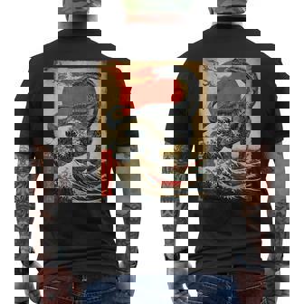 Brontosaurus Dinosaur Kaiju Monster Japanese Vintage Poster Men's Back Print T-Shirt | Mazezy