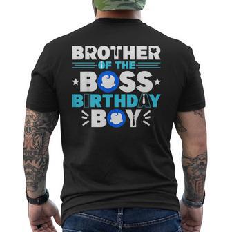 Brother Of The Boss Birthday Boy Baby Decor Family Matching Men's T-shirt Back Print - Thegiftio UK