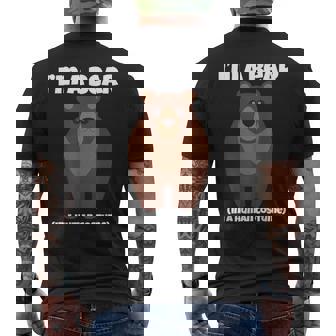 Brown Bear Costume I'm A Bear In A Human Costume T-shirt da uomo con stampa posteriore - Novitaregali