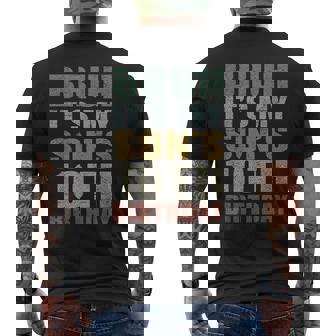 Bruh It's My Son's 10Th Birthday Retro 10 Years Old Bday Men's T-shirt Back Print - Monsterry