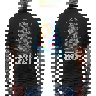 Bruh Player Retro Gaming Headset Controller Electronic Gamer Men's Back Print T-Shirt | Mazezy