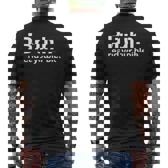 Bruh Read Your Bible Men's T-shirt Back Print - Thegiftio